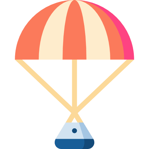 Space capsule parachute space capsule vehicle icon