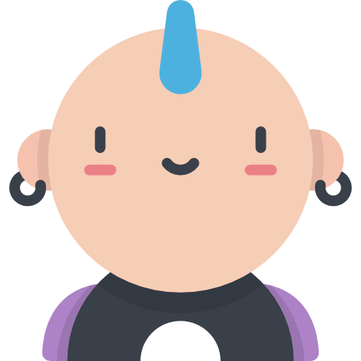 Punk punk profile boy icon