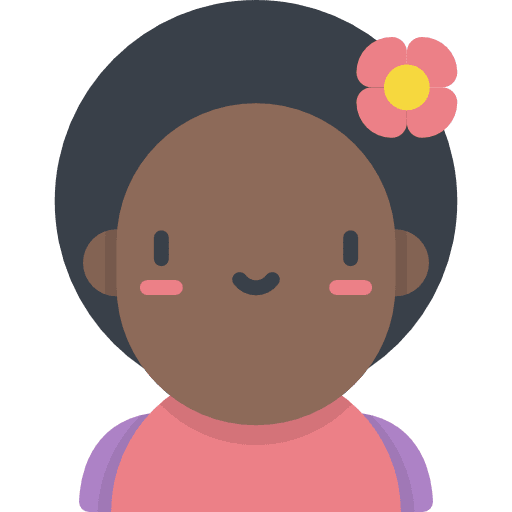 Girl profile black woman kawaii icon