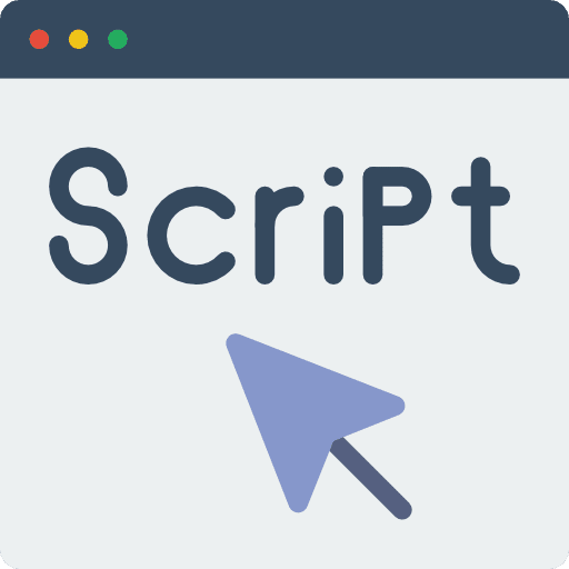 Script seo and web internet script icon