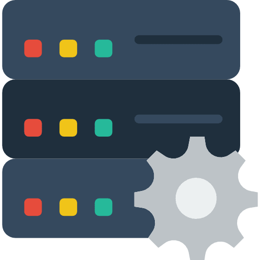 Server technology servers files and folders icon
