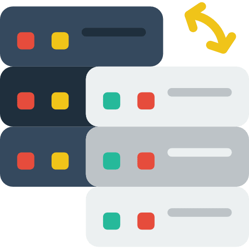 Server multimedia network files icon
