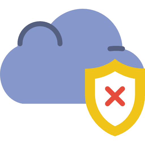 Cloud computing storage security interface icon