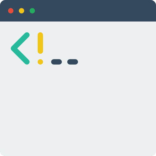 Coding computing browser files and folders icon