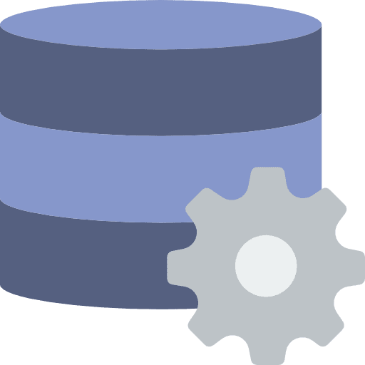 Database database files and folders files icon