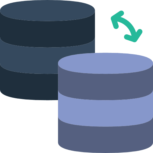 Databases storage files technology icon