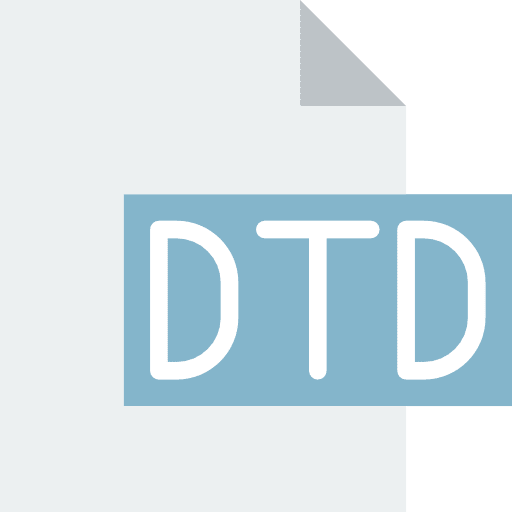 Dtd technology file formats digital icon
