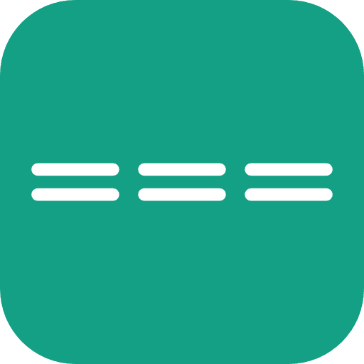 Equal sign symbol binary icon