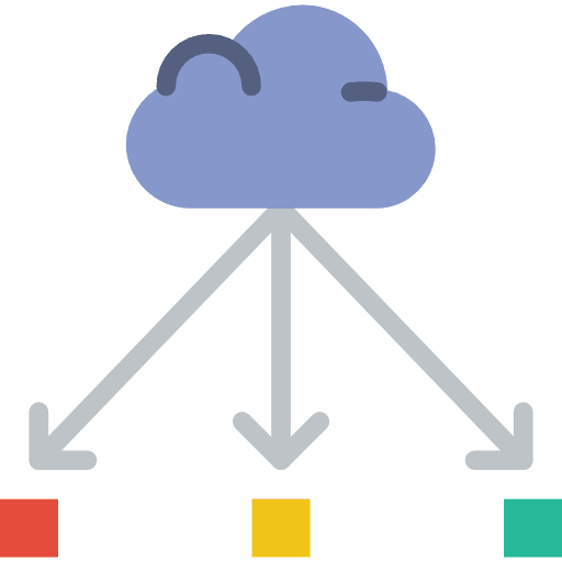 Networking circles social media network icon