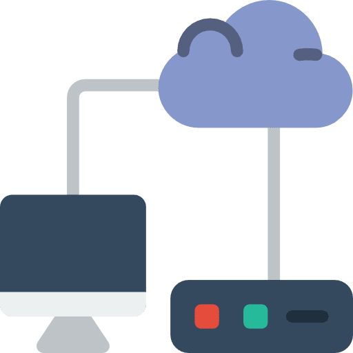 Networking monitor laptop computer icon