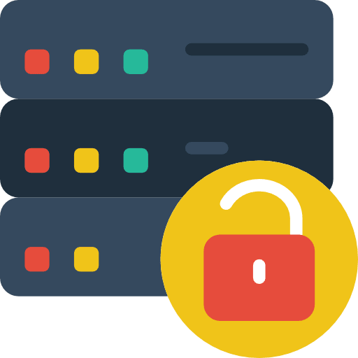 Server files storage multimedia icon