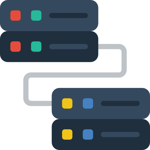 Server network hosting database icon