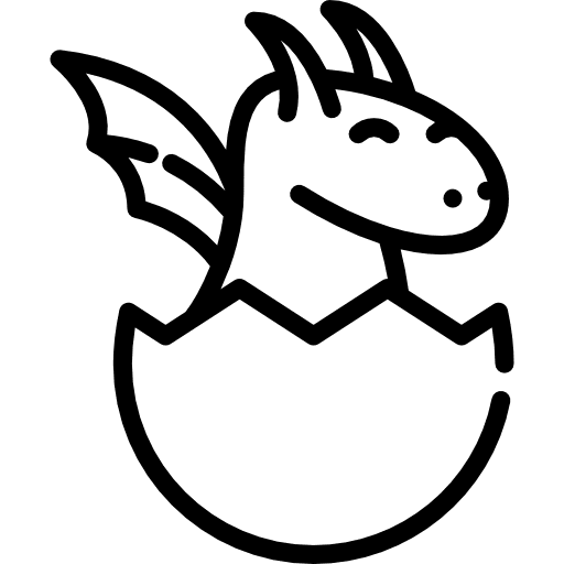 Dragon fairy tale character dragon icon