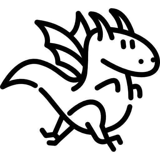 Dragon fairy tale legend character icon