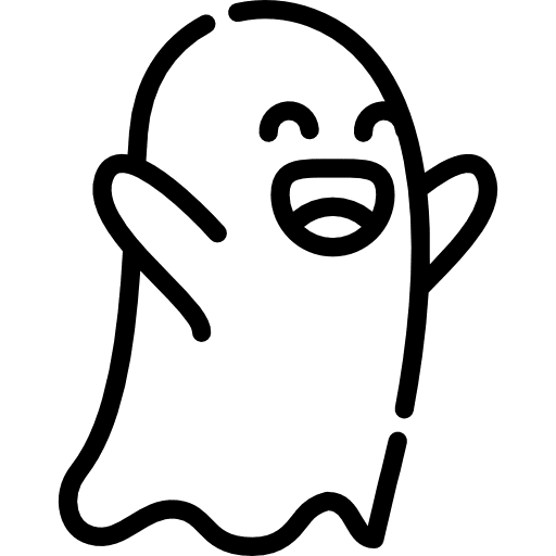 Ghost character fantasy fairy tale icon