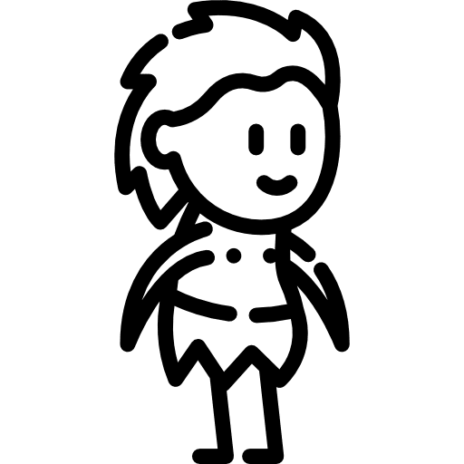 Curupira fantasy people character icon