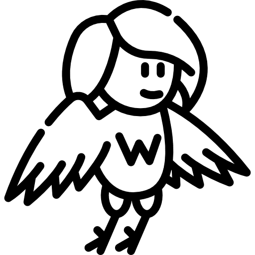 Harpy fairy tale harpy fantasy icon