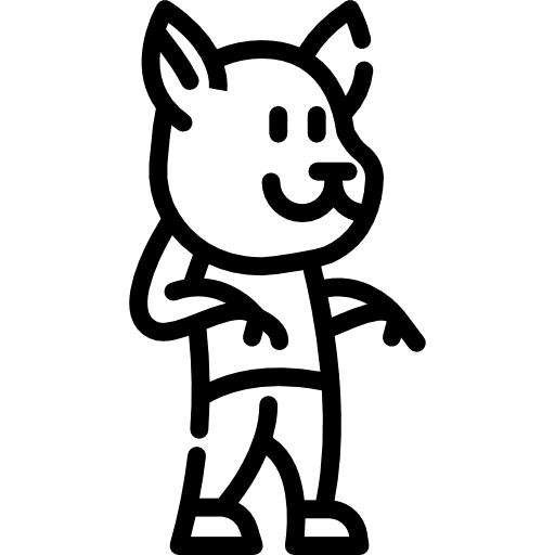 Werewolf fairy tale folklore character icon