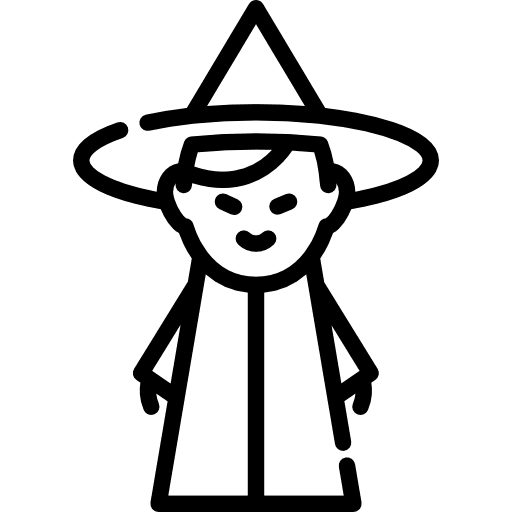 Witch fairy tale halloween fantasy icon