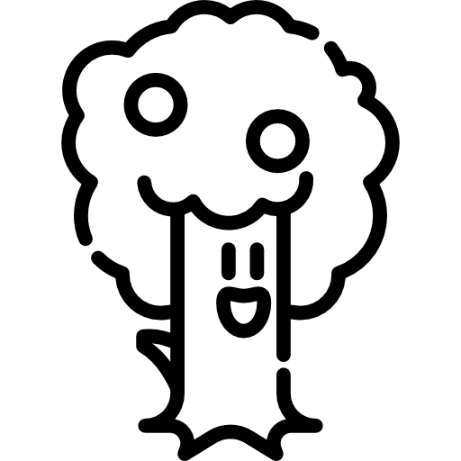 Tree character nature folklore icon