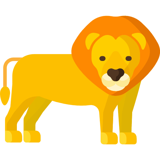 Lion lion animal kingdom mammal icon