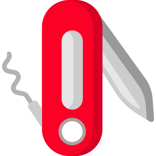 Swiss knife blade tools and utensils swiss knife icon