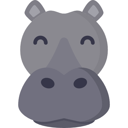 Hippopotamus animals wildlife hippopotamus icon