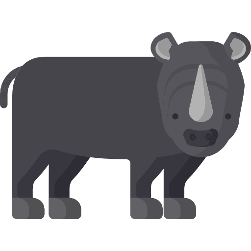 Rhino animals animal rhino icon