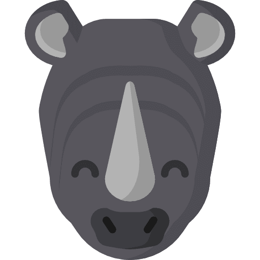 Rhino frontal front animals icon