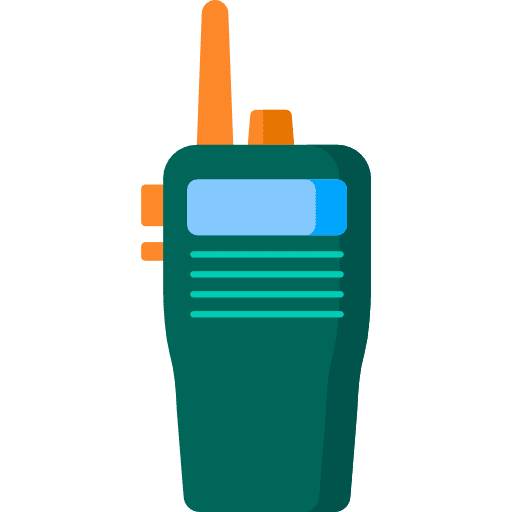 Walkie talkie technology police communication icon