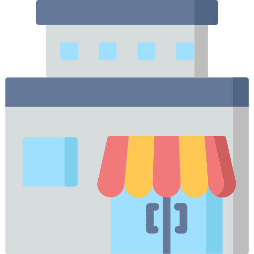 Supermarket shop commerce and shopping grocery store icon