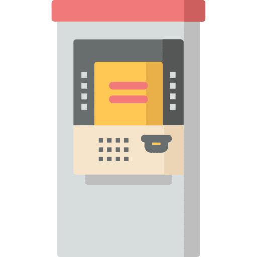 Atm money machine business icon