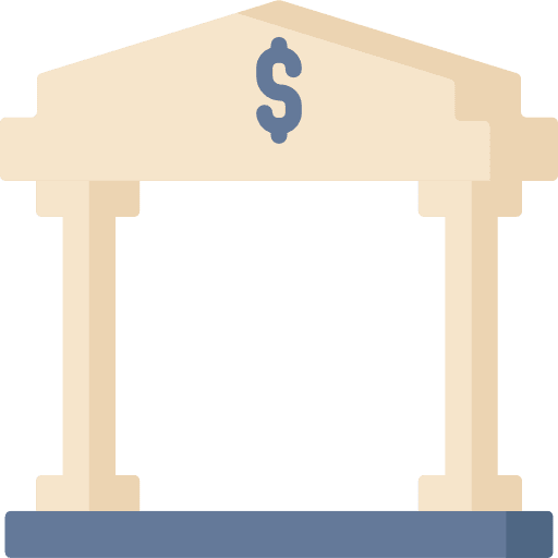 Bank finance banking building icon