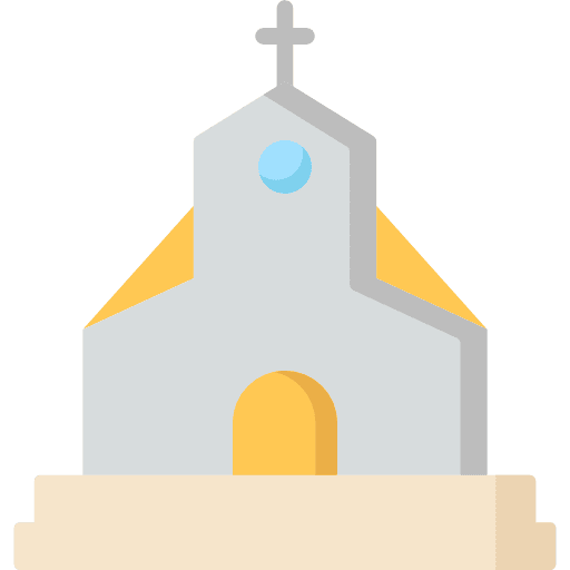 Church architecture and city christianity religious icon