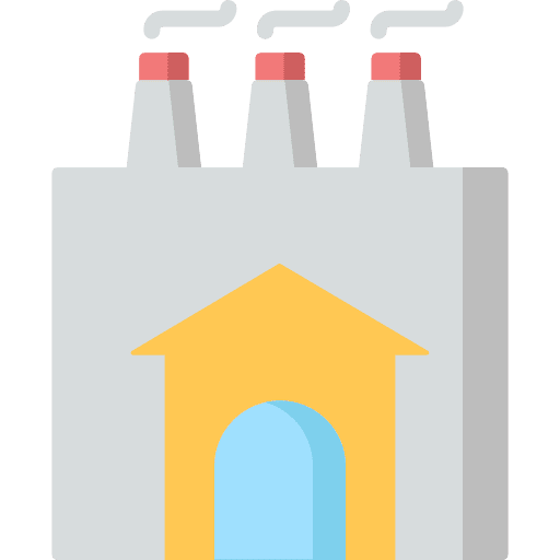Factory factory pollution contamination icon