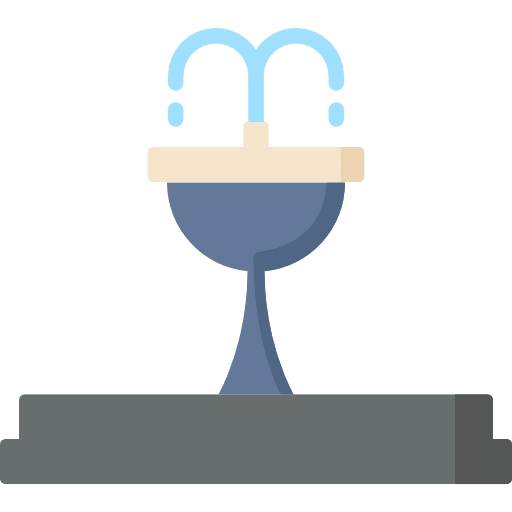 Fountain buildings garden architecture and city icon