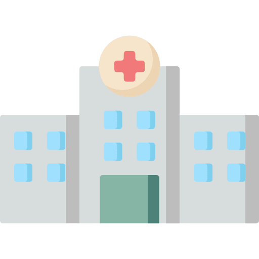 Hospital architectonic healthcare and medical health clinic icon