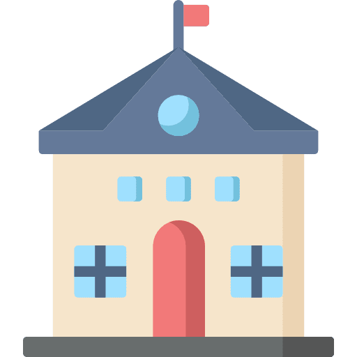 School buildings school architecture and city icon