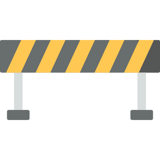 Barrier construction barrier construction and tools icon