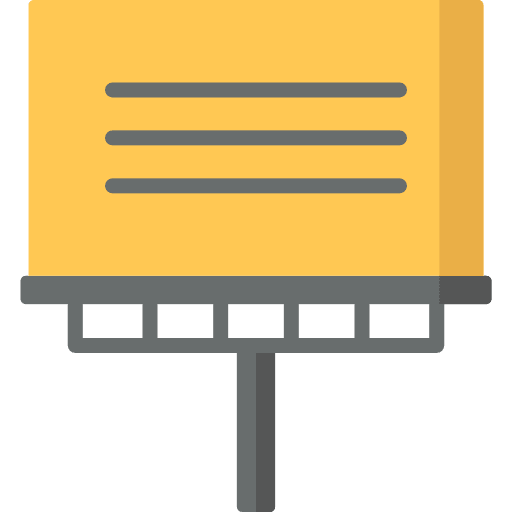 Billboard digital signage advertisement buildings icon