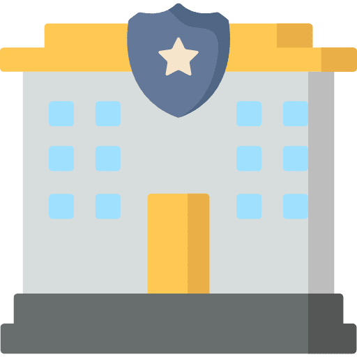 Police station police architecture and city buildings icon
