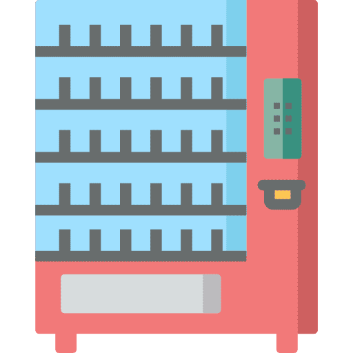Vending machine technology snacks drinks icon