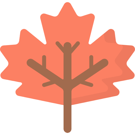 Maple leaf botanical maple leaf garden icon