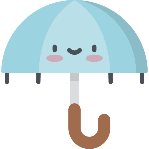 Umbrella tools and utensils rain umbrella icon