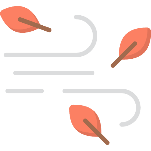 Wind leaves ecology and environment wind icon