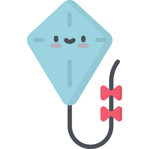 Kite game fly leisure icon