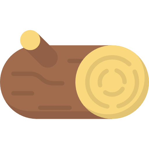 Log wood wooden nature icon