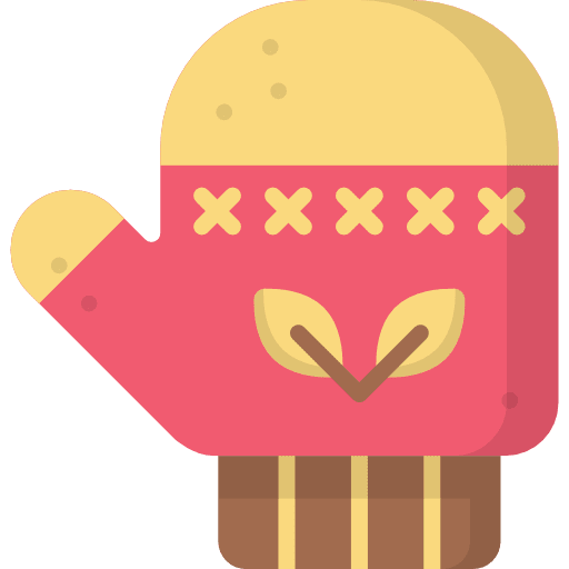Mittens clothes protection winter icon