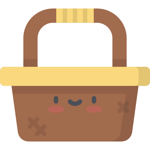 Basket picnic fashion basket icon