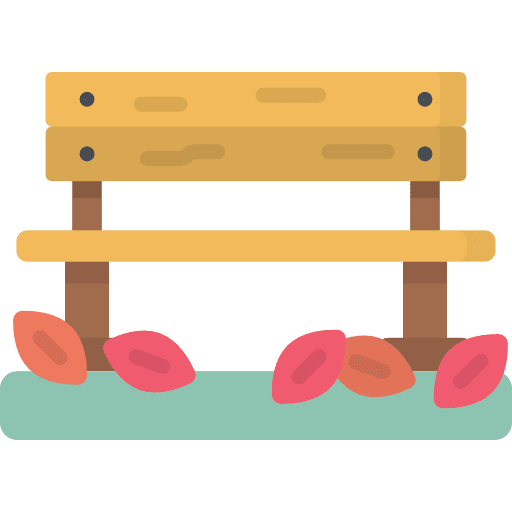 Bench comfortable farming and gardening urban icon